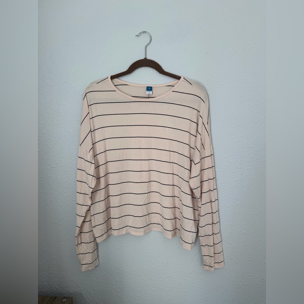 Old Navy Long Sleeve Striped Luxe Tee